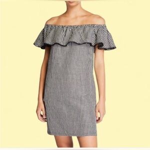 Tommy Bahama Black and White Ruffled Strapless Sundress